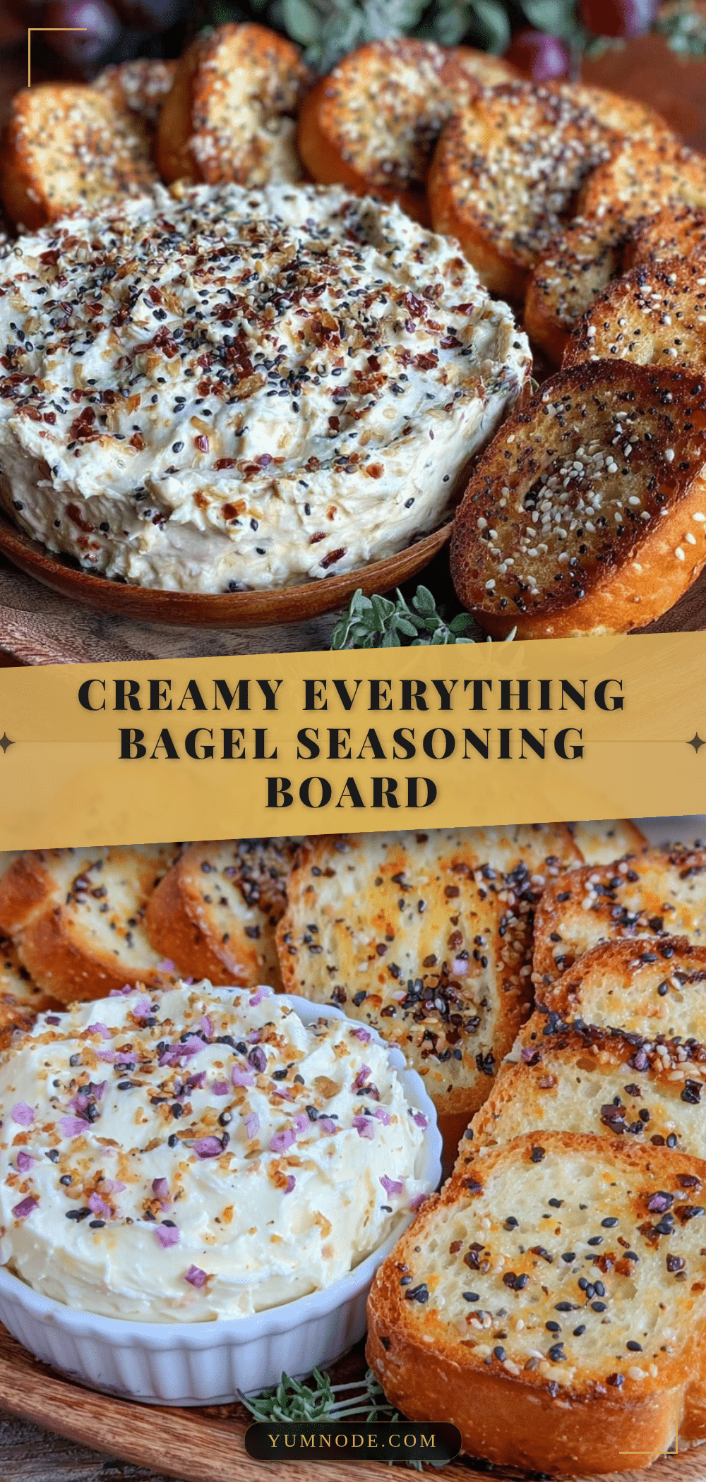 everything bagel seasoning cream cheese board recipe