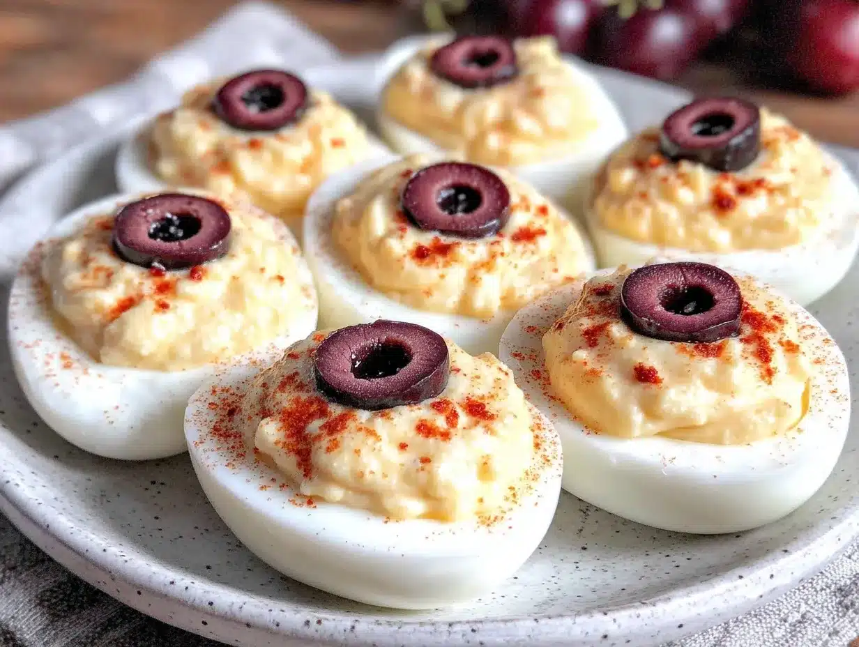 eyeball deviled eggs preparation steps