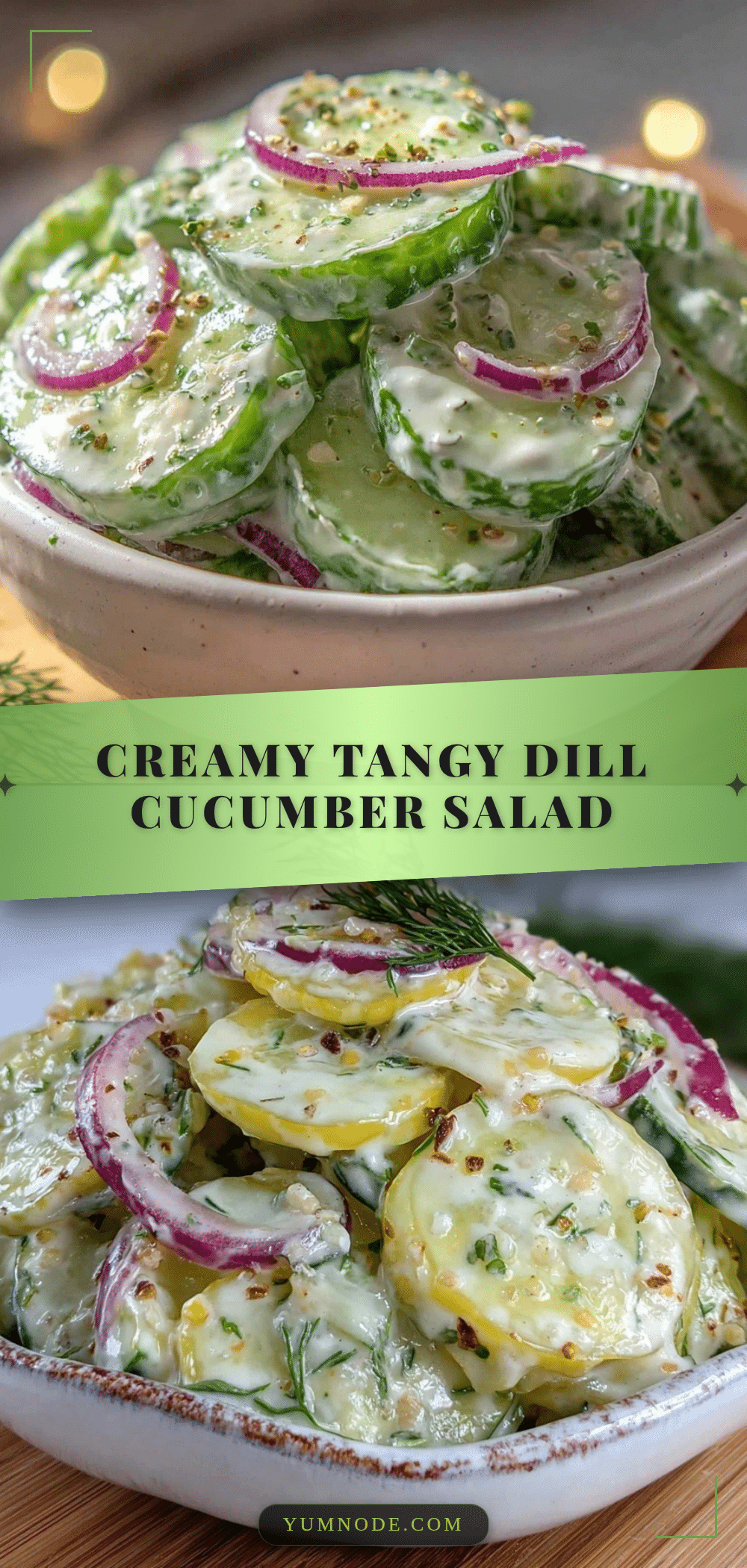 fresh creamy dill cucumber salad recipe