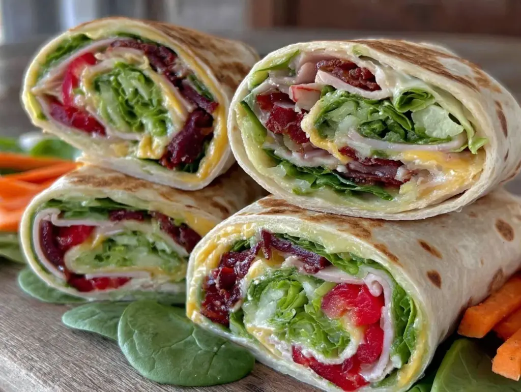 Fresh Rainbow Pinwheel Sandwich Wraps - featured image