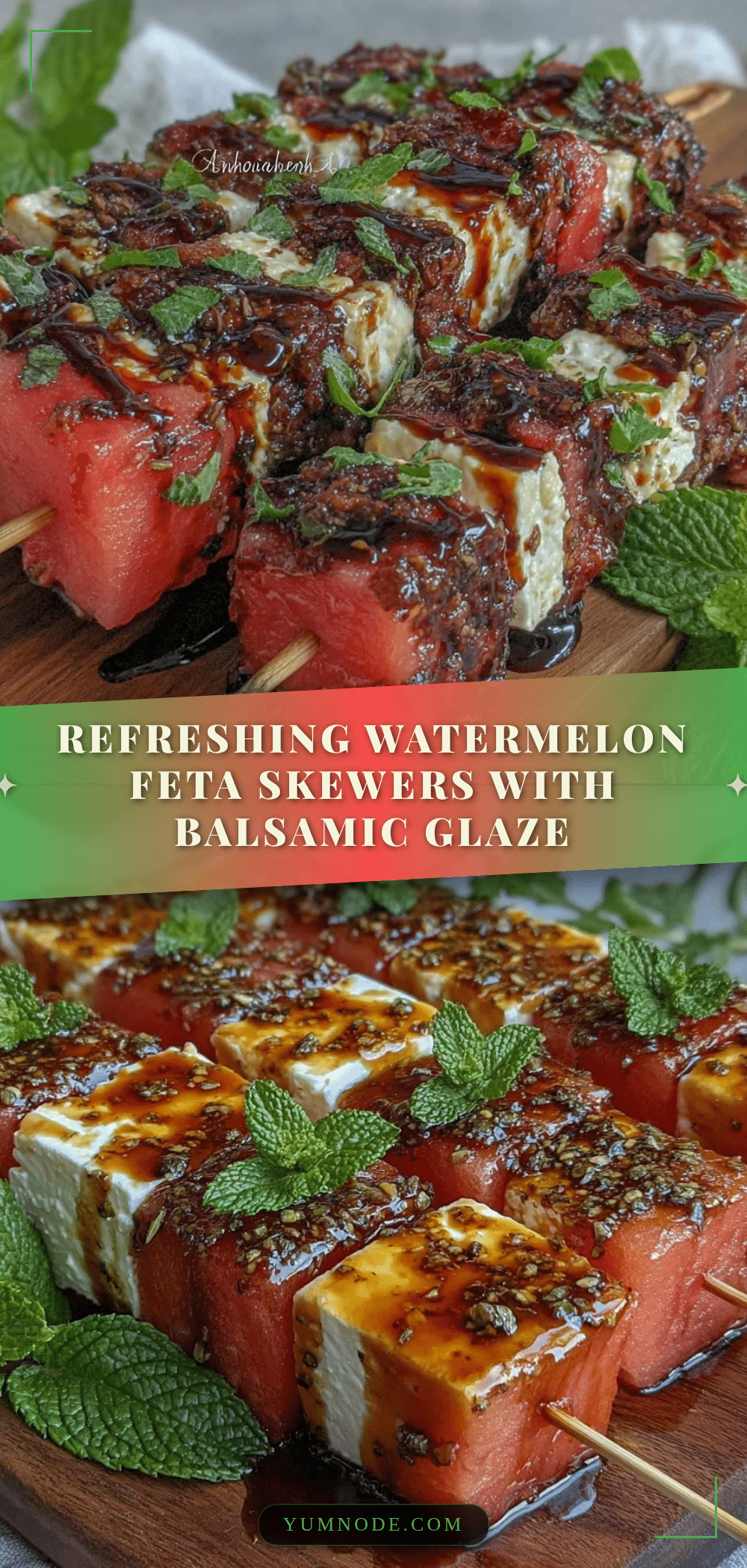 Fresh Watermelon Feta Skewers recipe