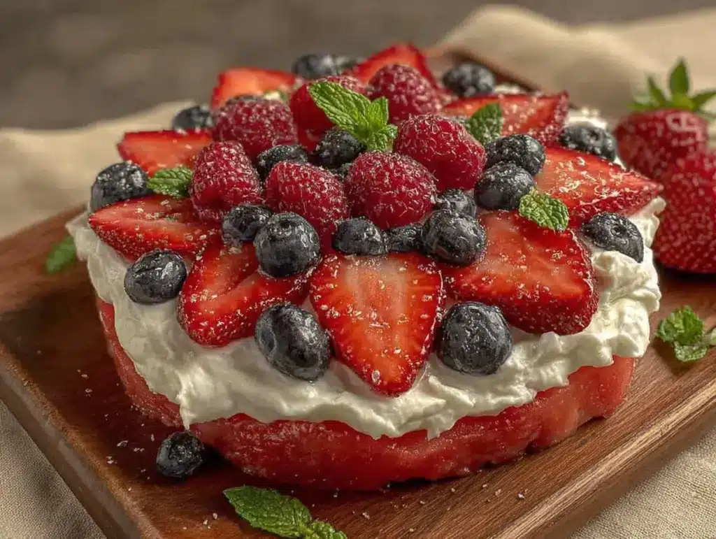 fresh watermelon pizza - featured image