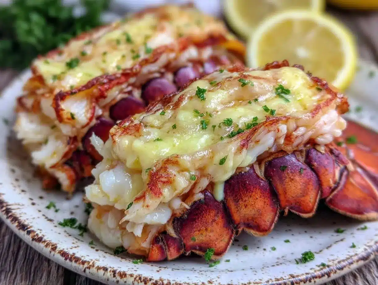 garlic butter lemon lobster tails preparation steps