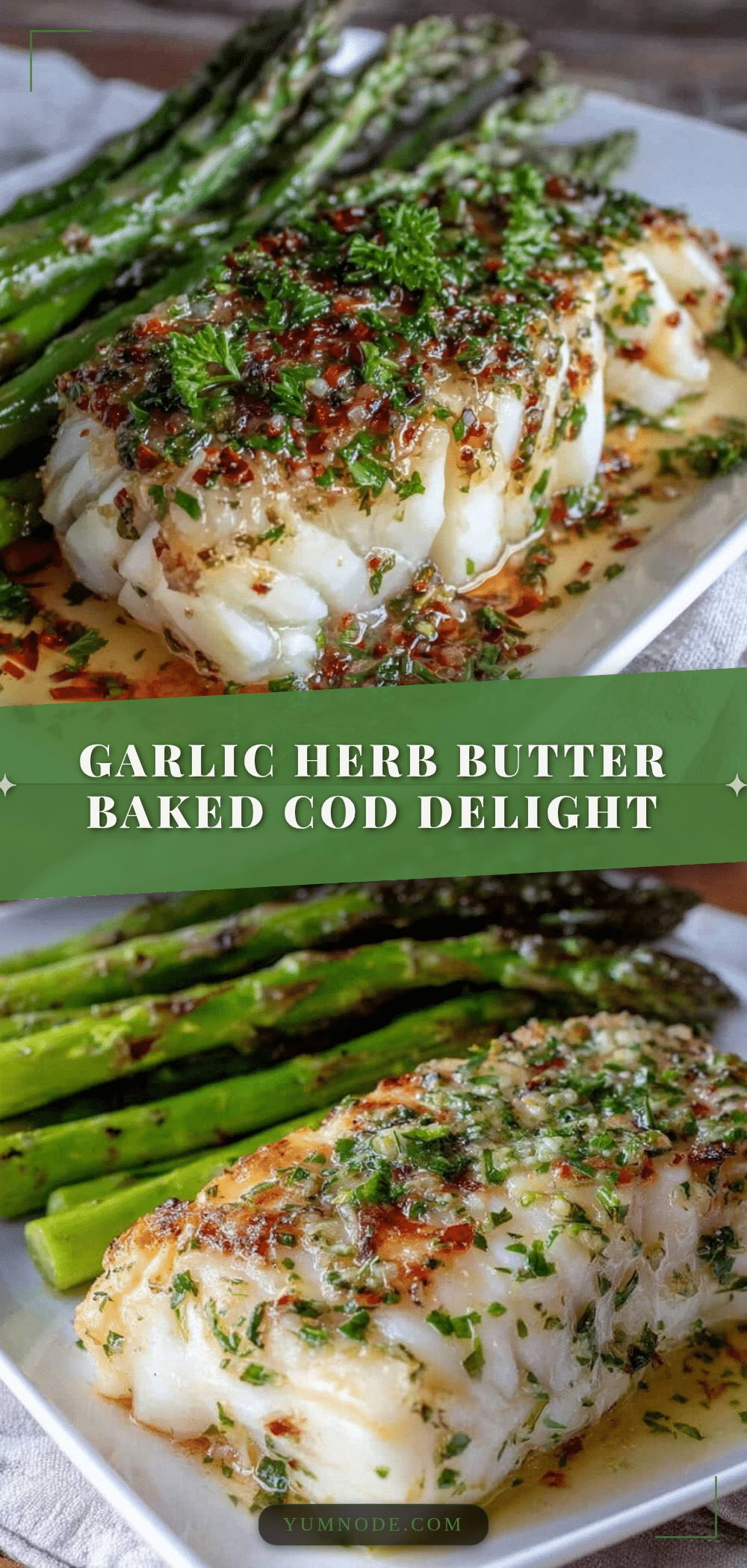garlic herb butter baked cod recipe