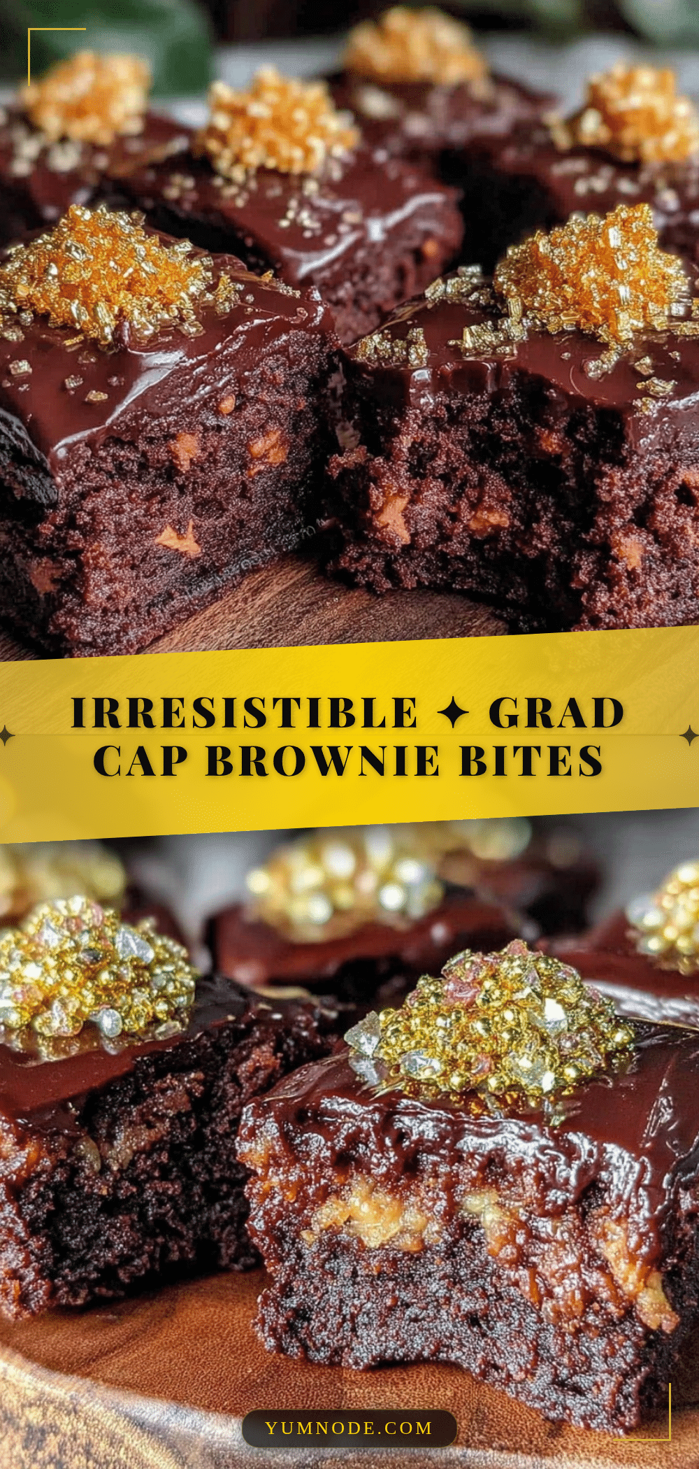 grad cap brownie bites recipe