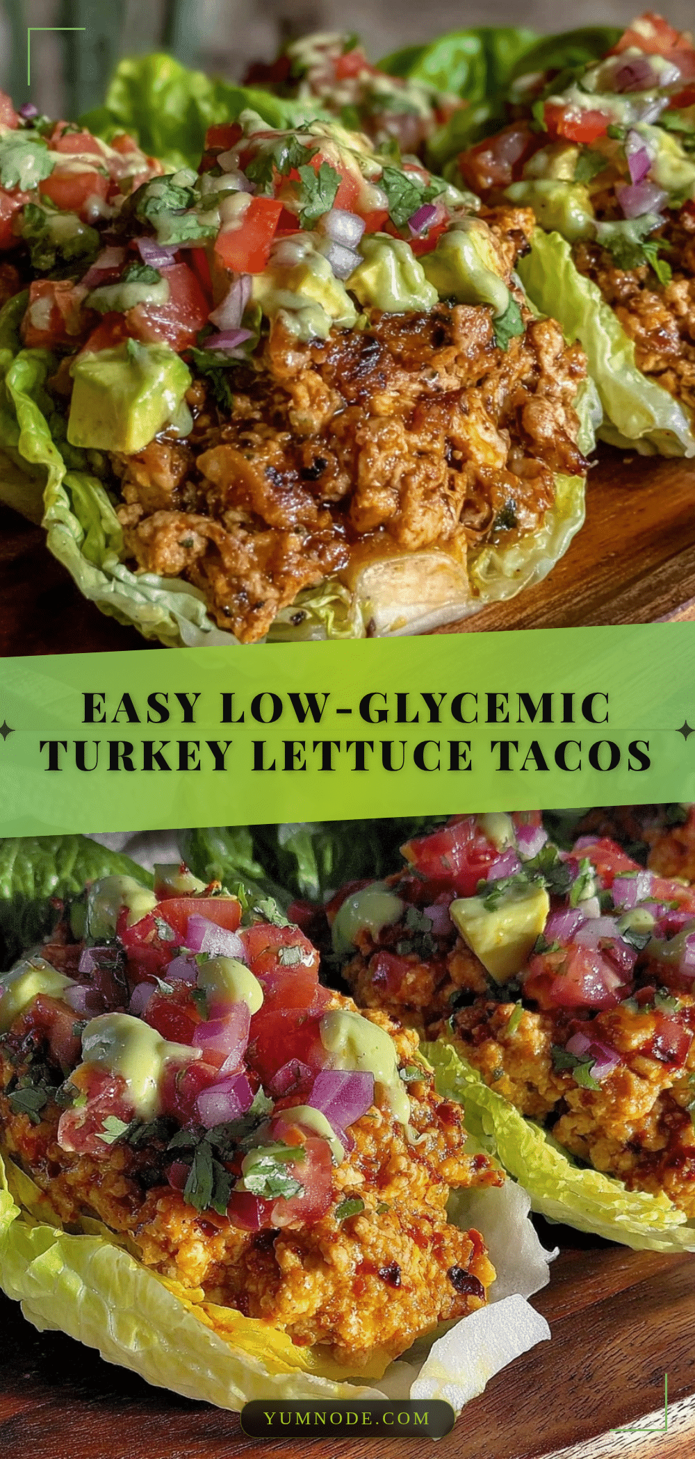 healthy low-glycemic turkey lettuce wrap tacos recipe