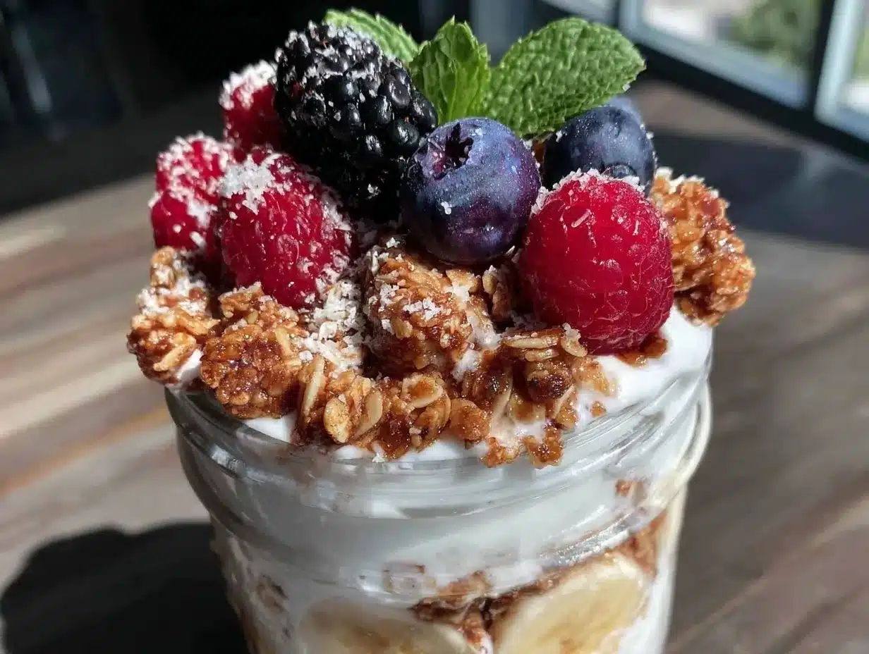 Healthy Protein-Packed Greek Yogurt Parfait preparation steps