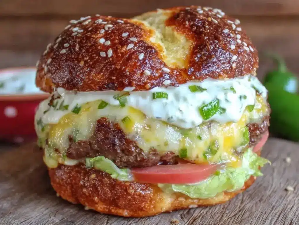 jalapeño popper stuffed burgers - featured image