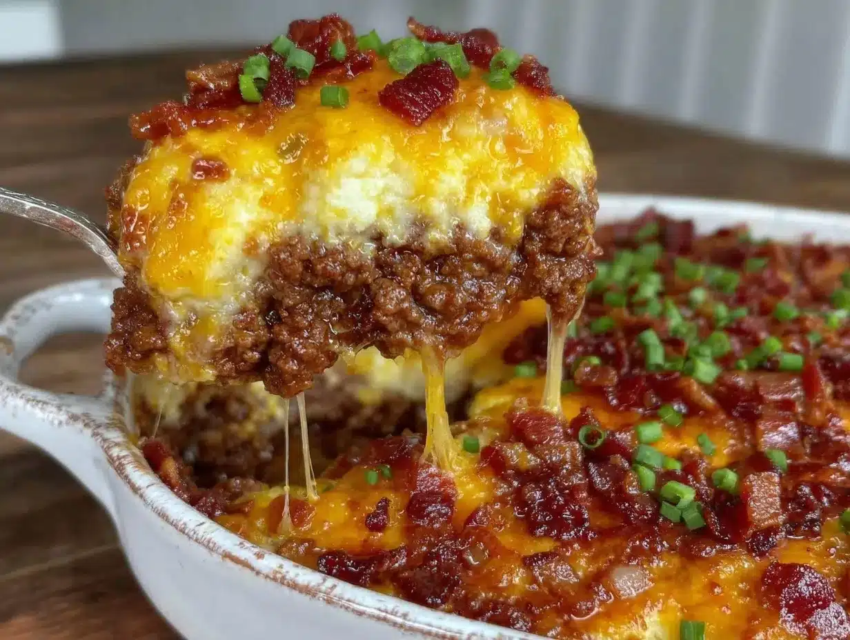 keto bacon cheeseburger casserole preparation steps