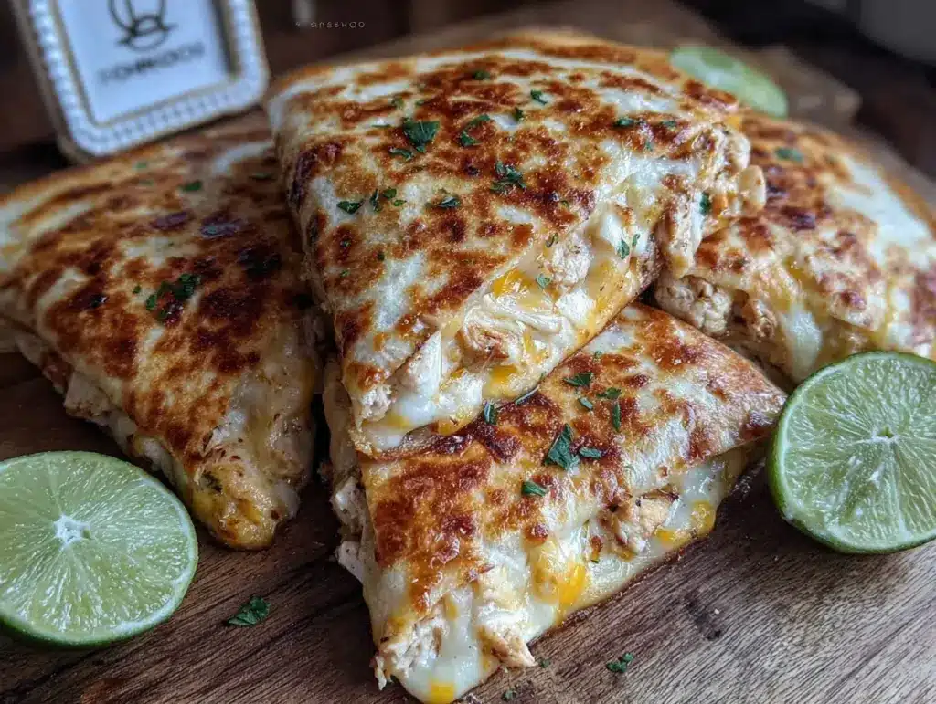 lemon pepper chicken quesadillas - featured image