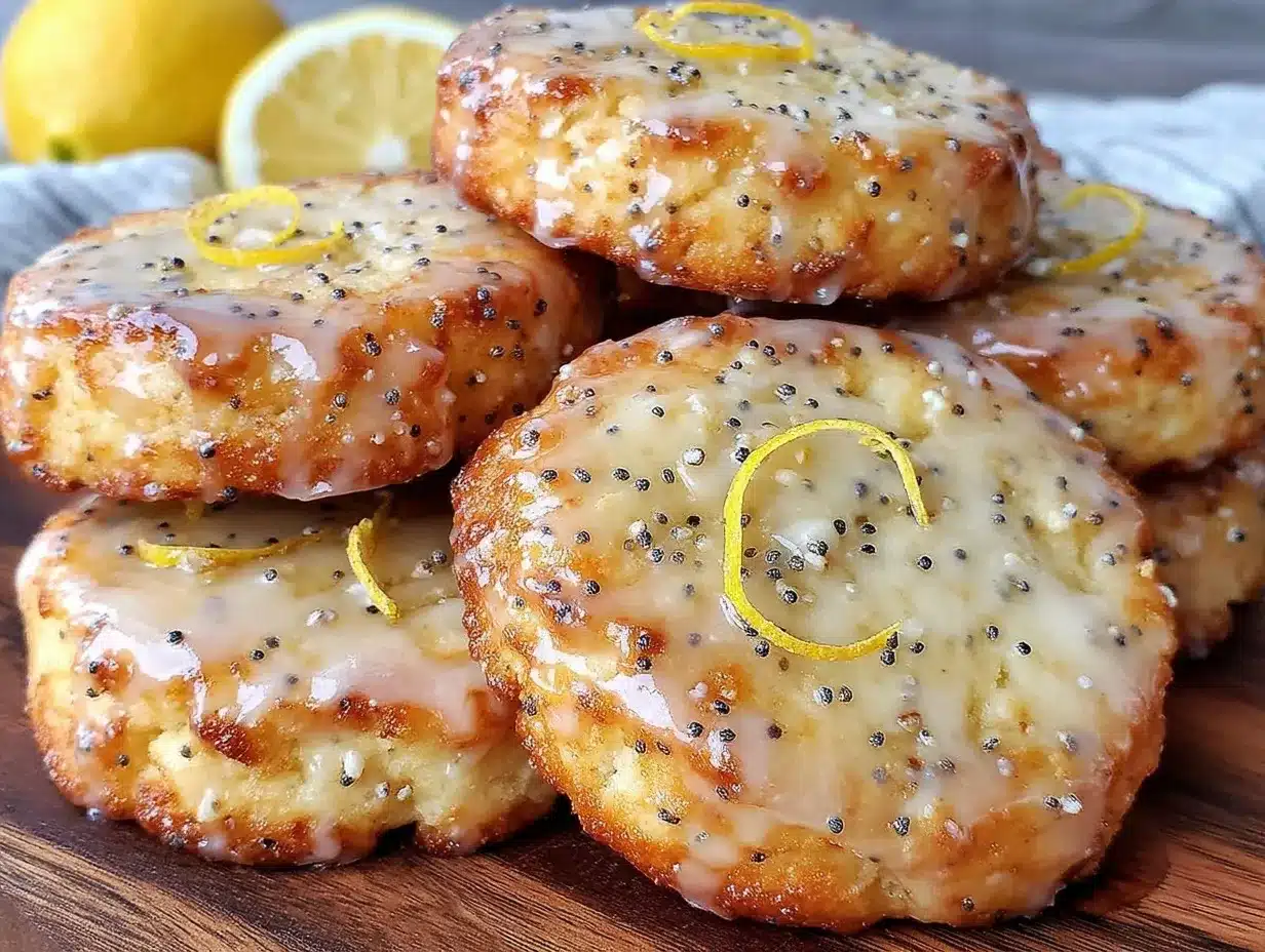 Lemon Poppy Seed Shortbread Rounds preparation steps
