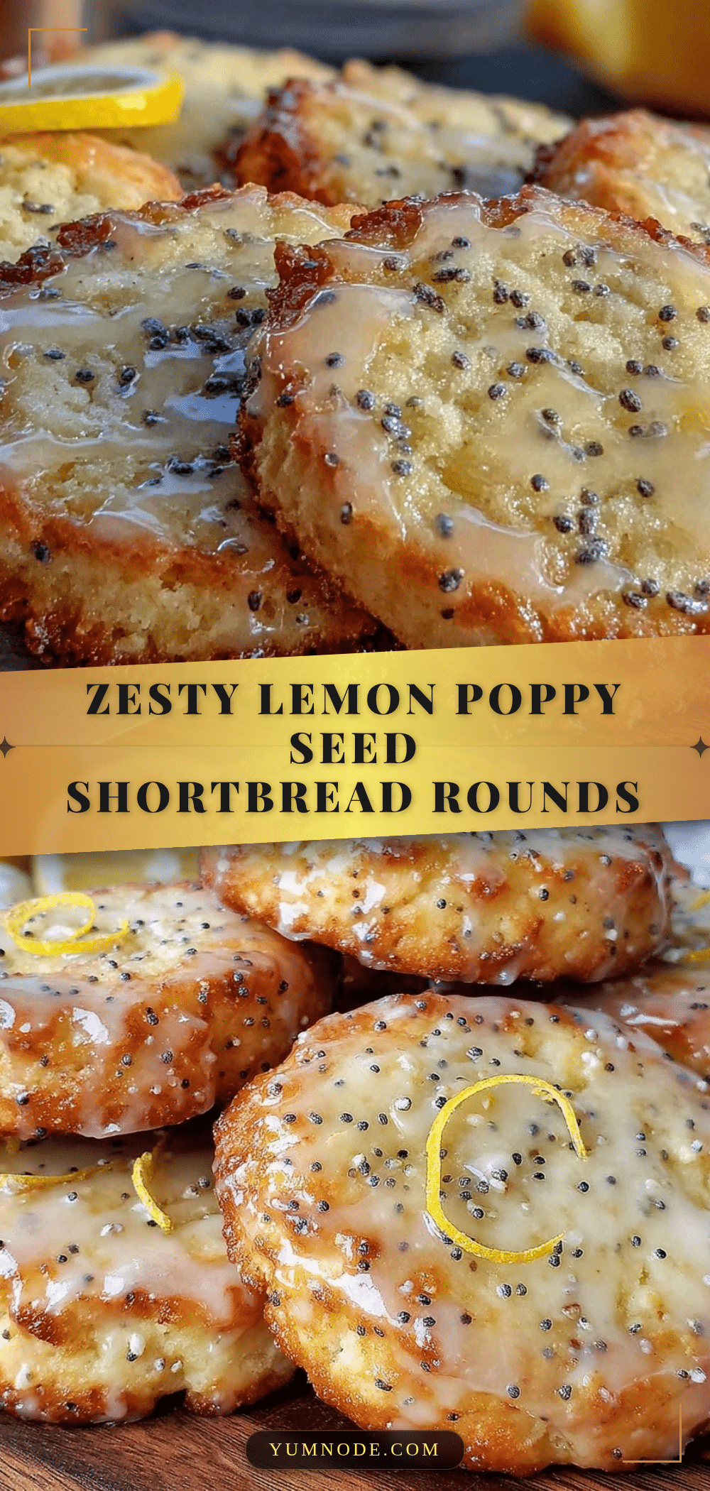 Lemon Poppy Seed Shortbread Rounds recipe