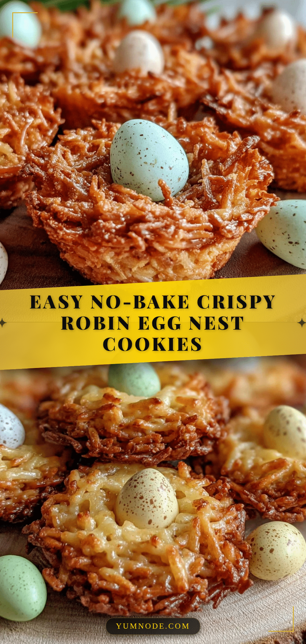 no bake robin egg nest cookies recipe