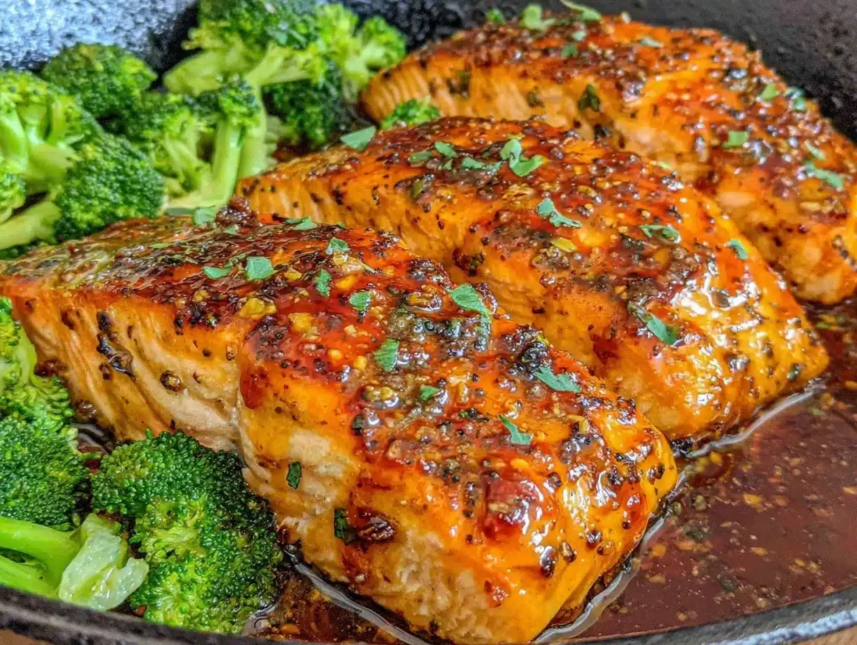 one-pan honey soy glazed salmon preparation steps
