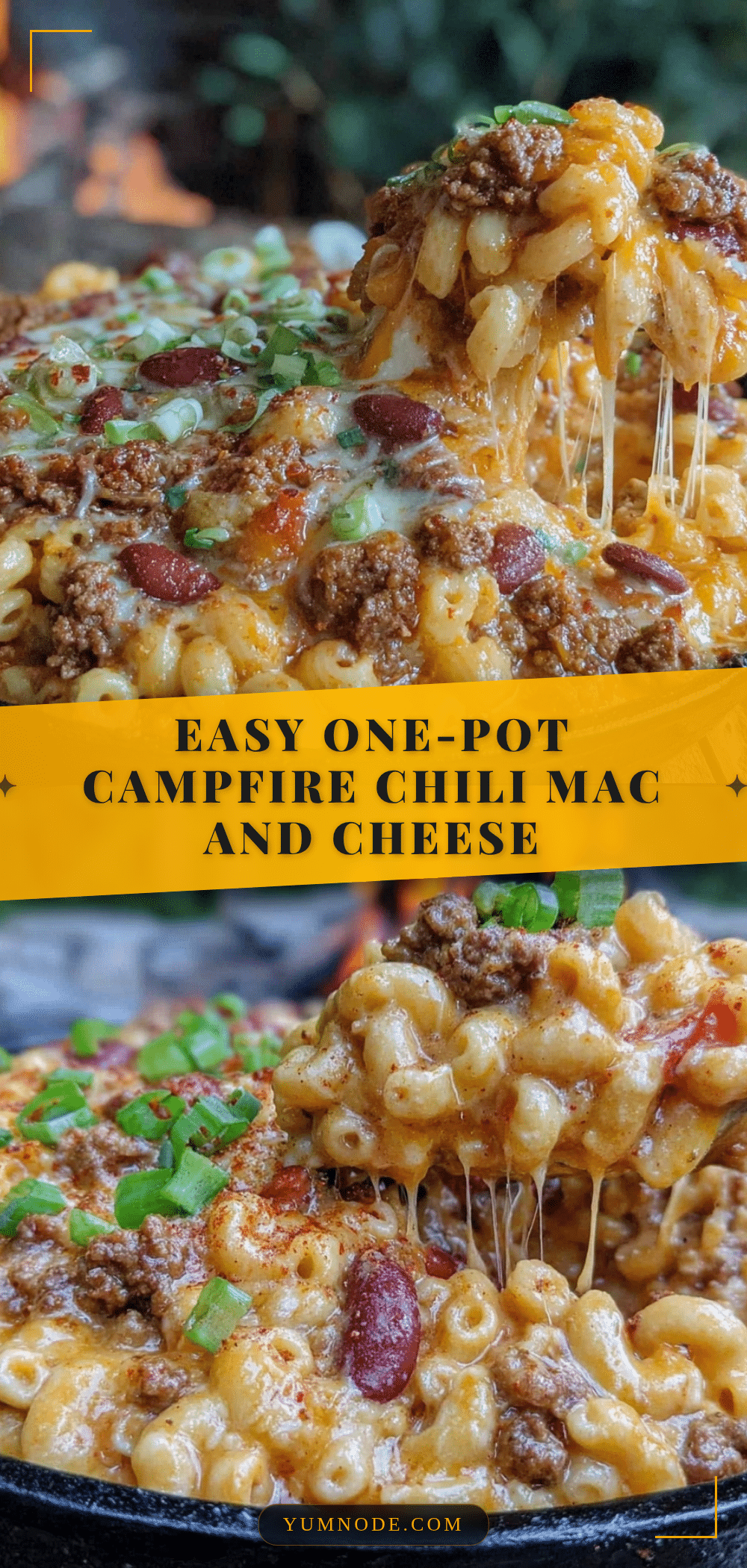 one-pot campfire chili mac and cheese recipe