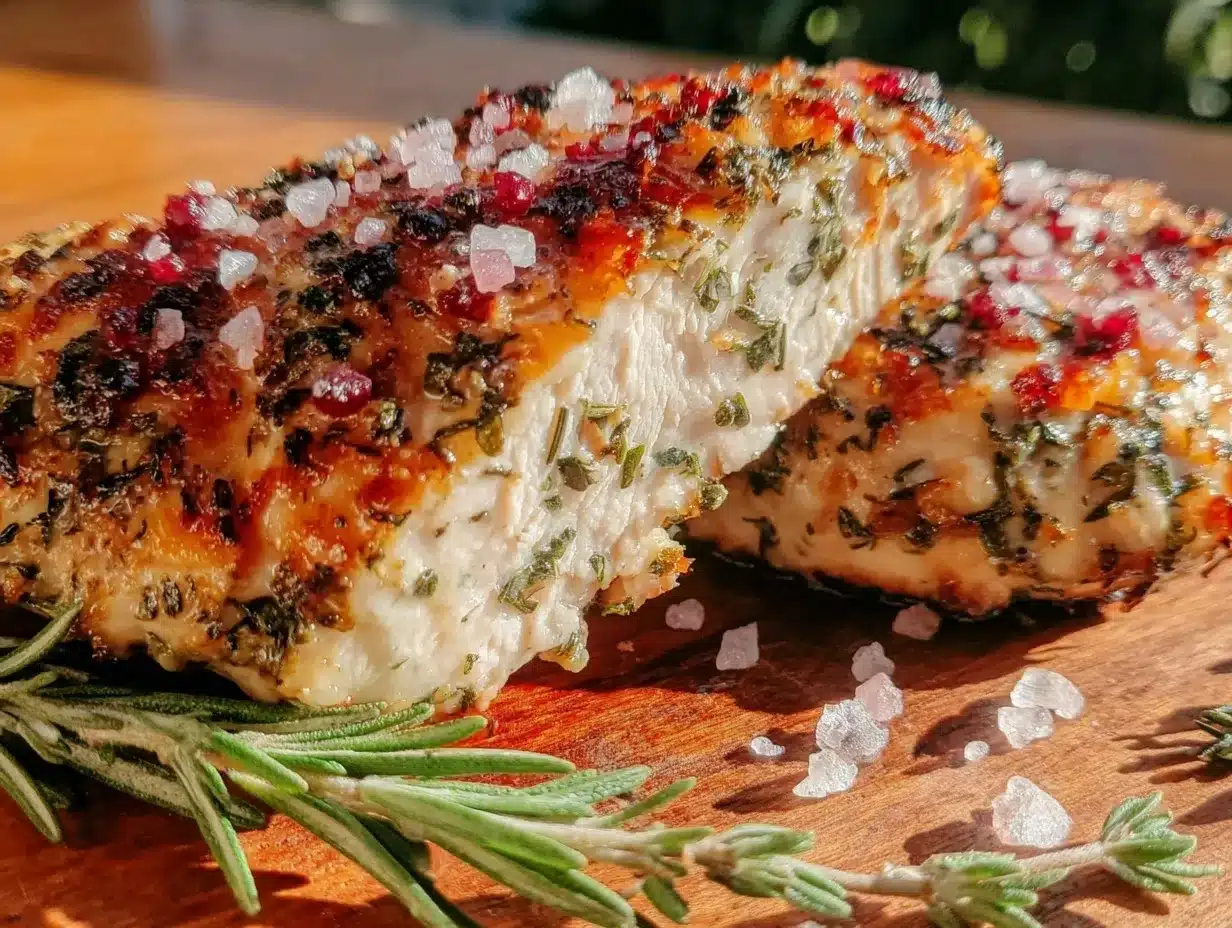pink Himalayan salt grilled chicken preparation steps