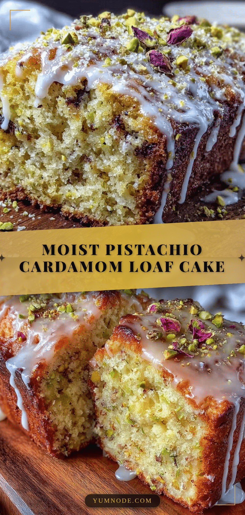 pistachio cardamom loaf cake recipe