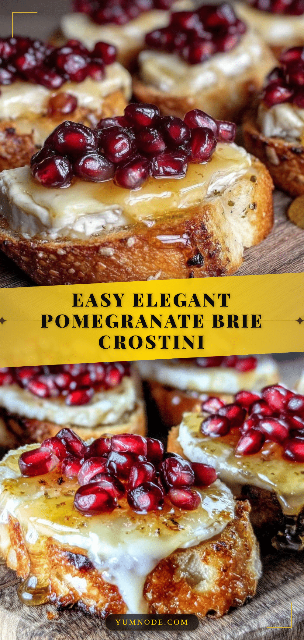 pomegranate brie crostini recipe