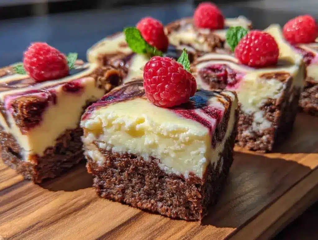 raspberry cheesecake brownies - featured image