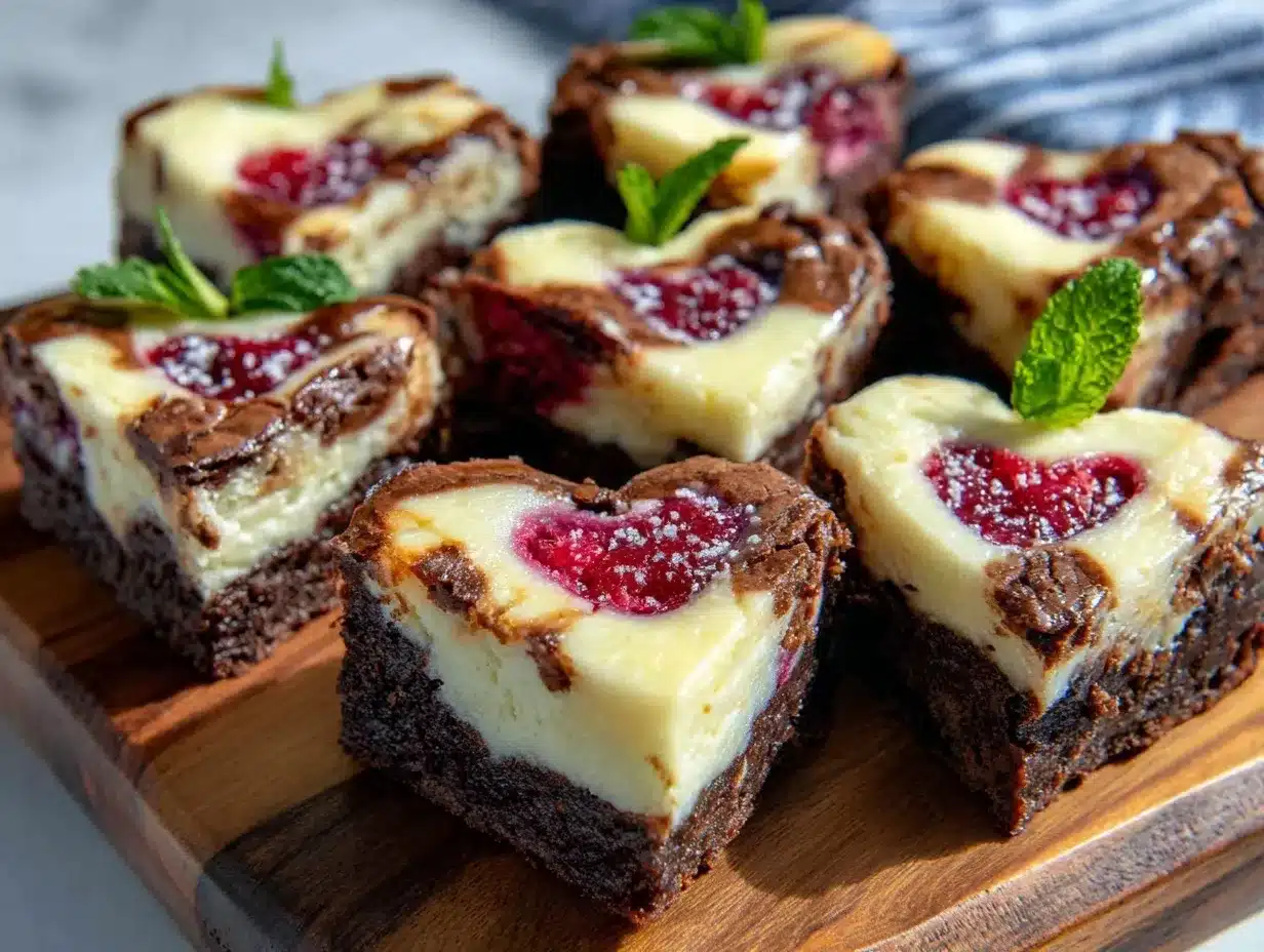 raspberry cheesecake brownies preparation steps