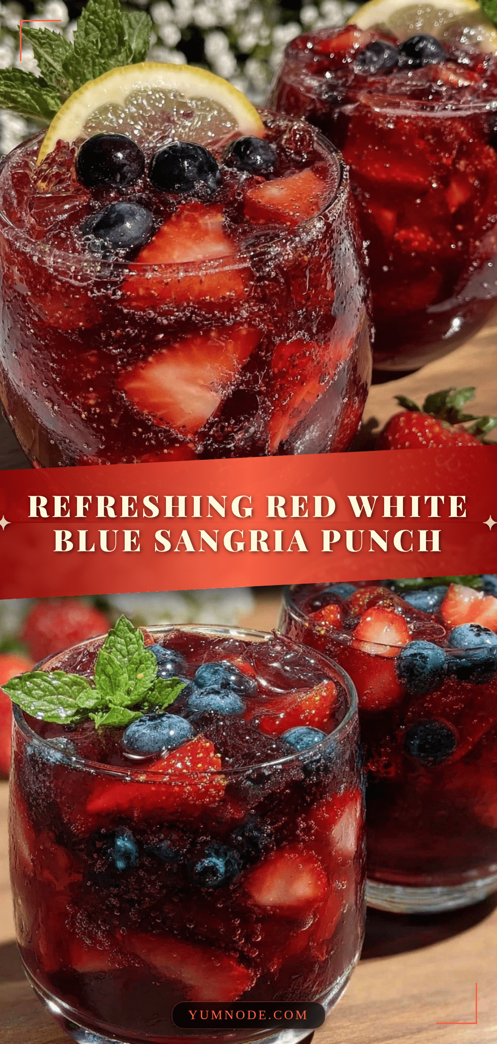 Red White and Blue Sangria Punch recipe