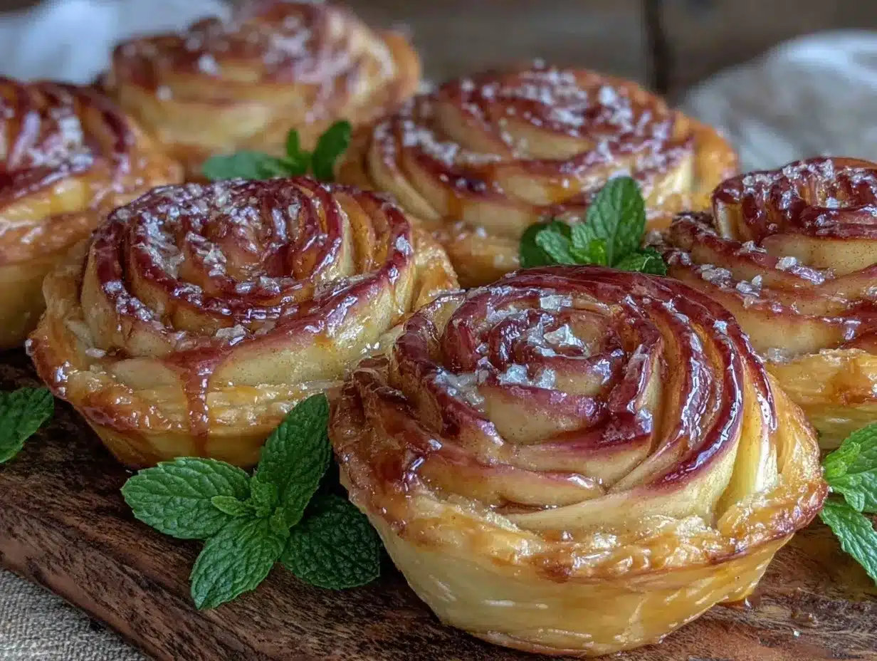 rose-shaped apple tarts preparation steps