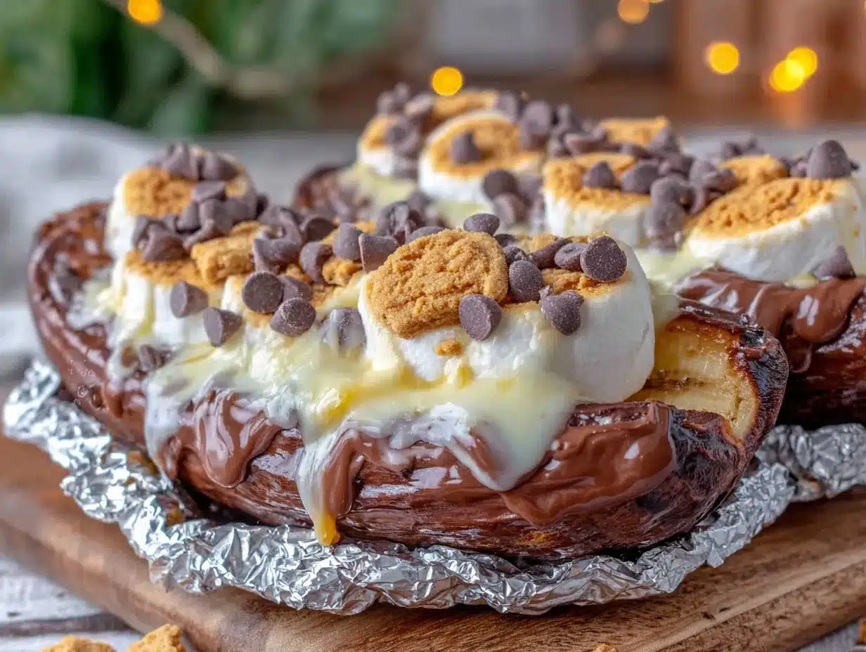 s’mores banana boats preparation steps