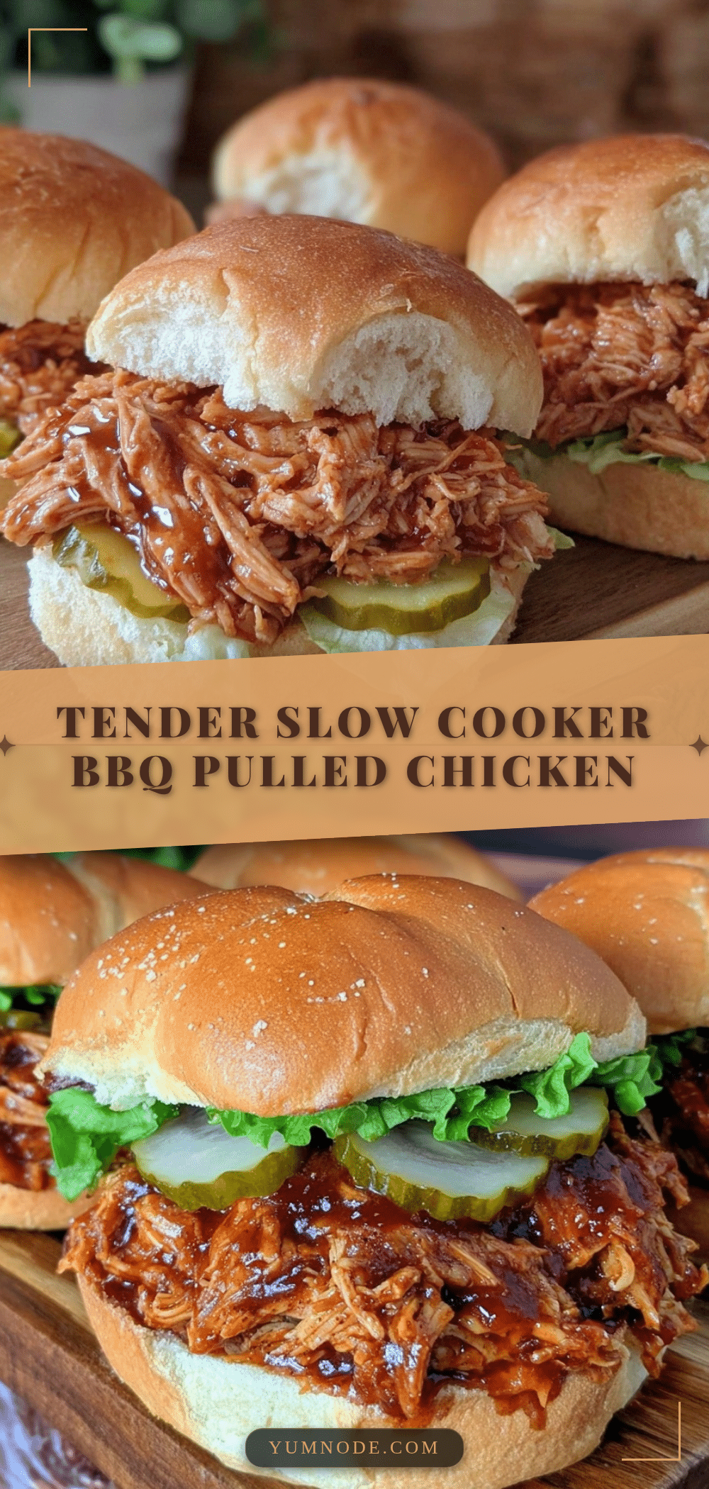slow cooker bbq pulled chicken sandwiches recipe