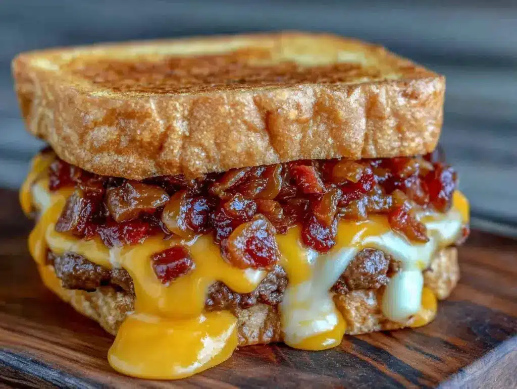 smash burger grilled cheese - featured image