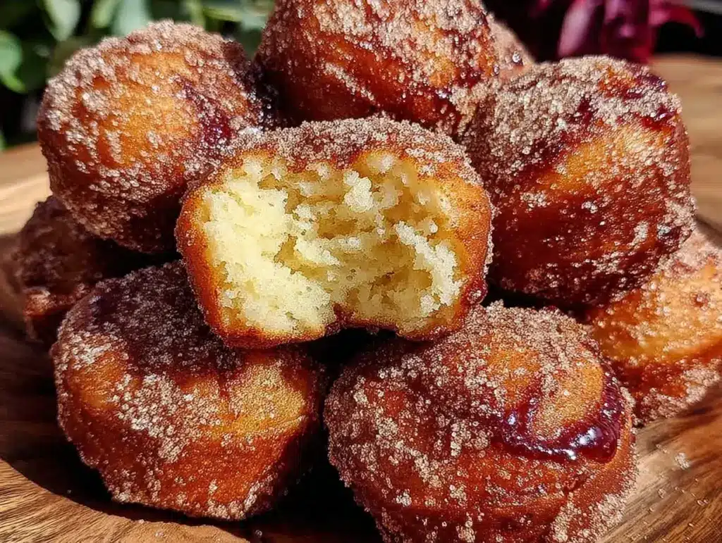 baked apple cider donut holes - featured image