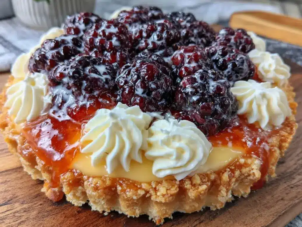 black raspberry lemon tart - featured image