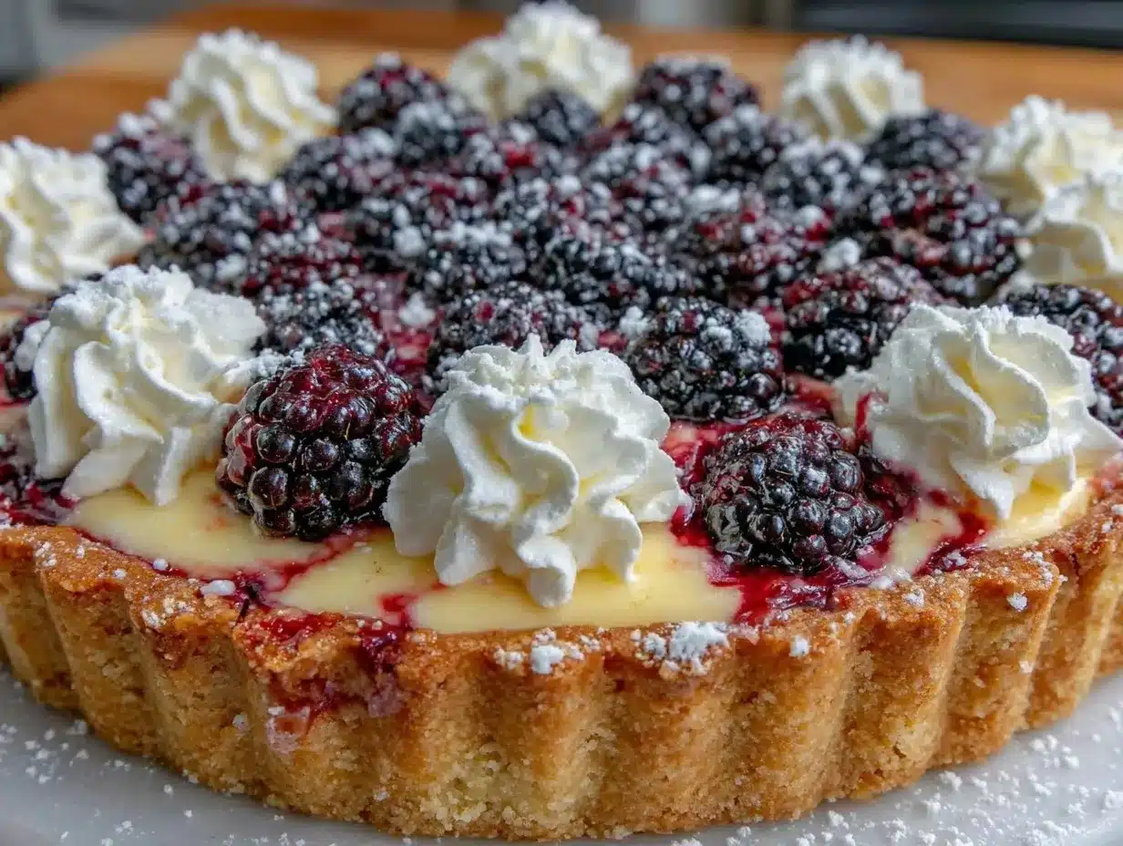 black raspberry lemon tart preparation steps