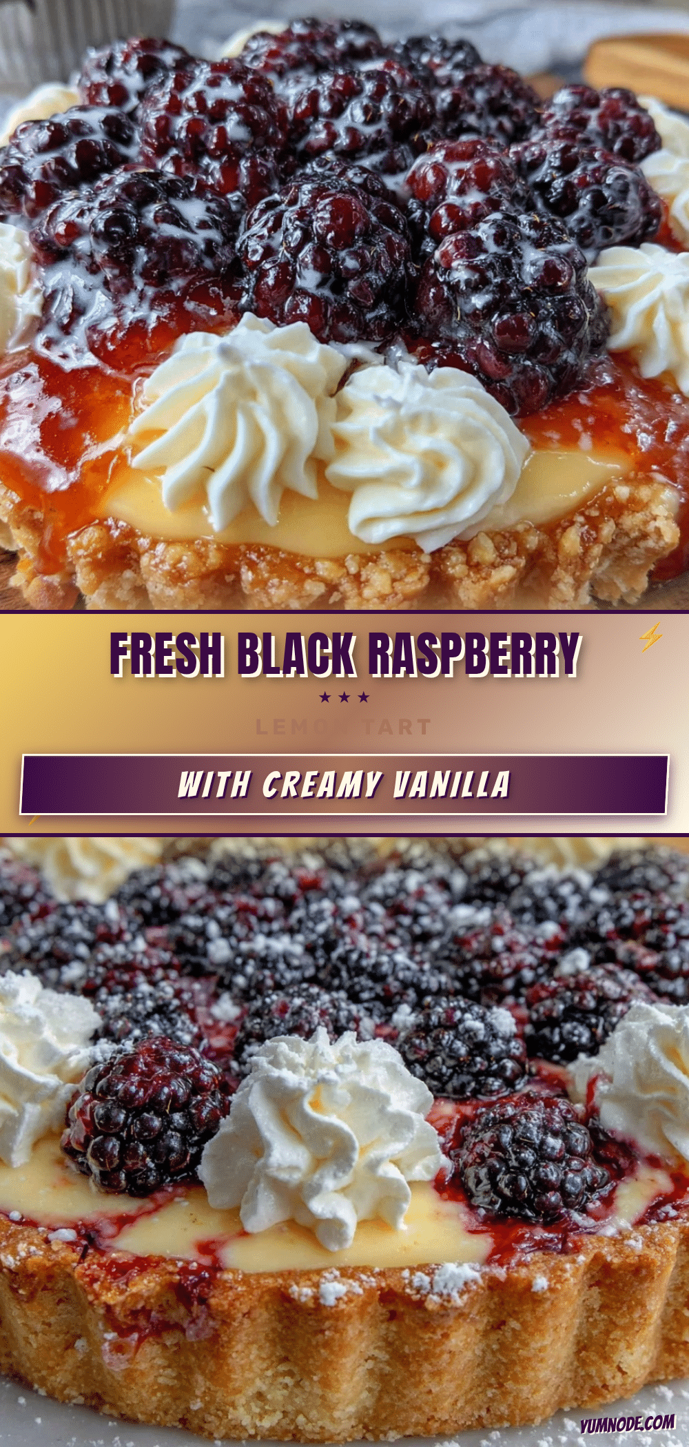 black raspberry lemon tart recipe