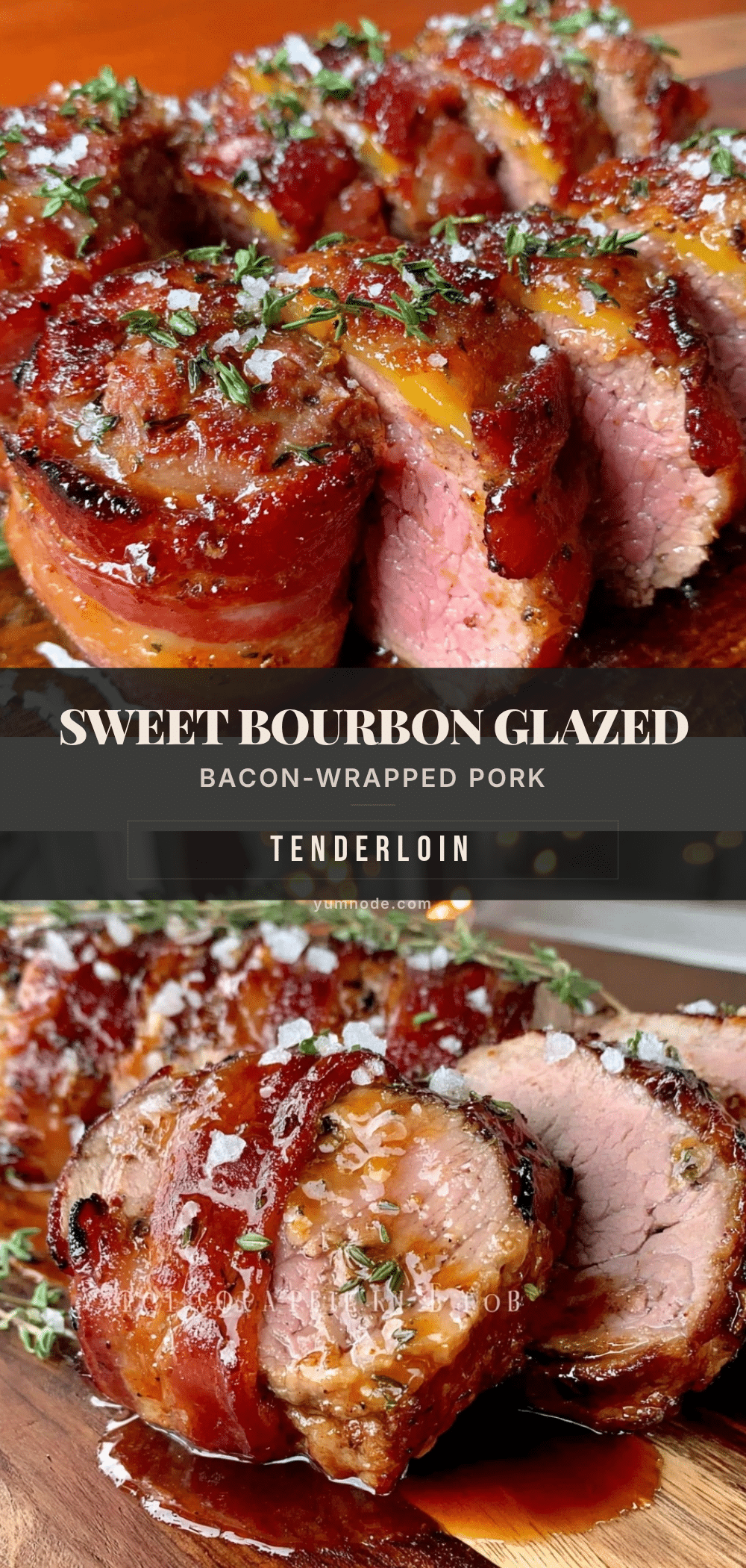 bourbon glazed bacon-wrapped pork tenderloin recipe