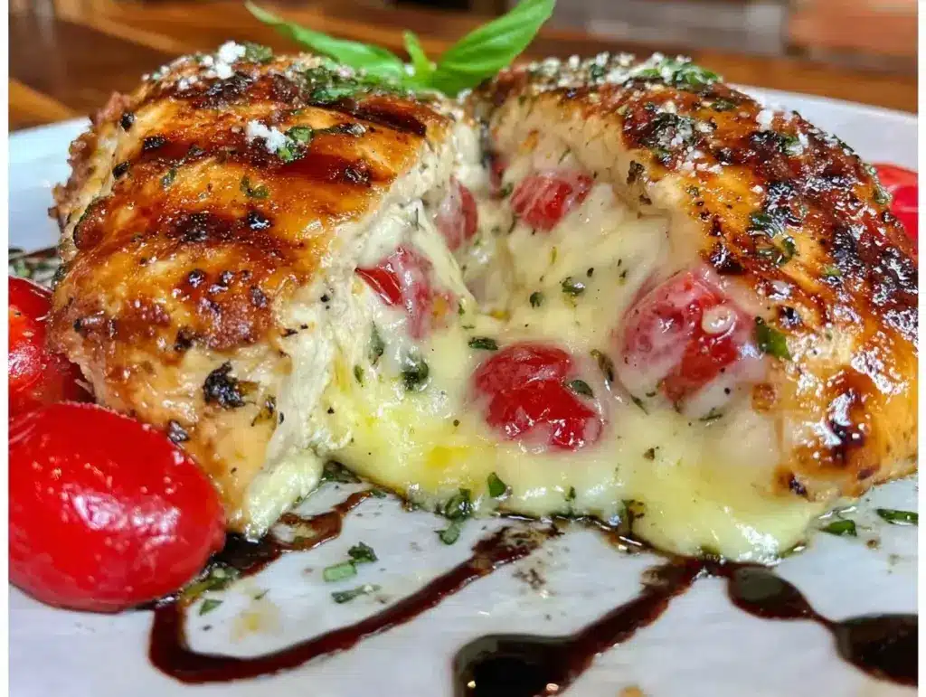 Caprese stuffed chicken breast - featured image
