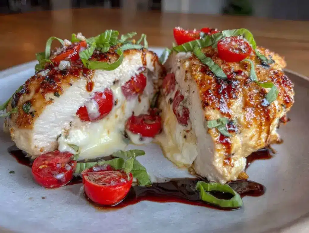 Caprese stuffed chicken breast - featured image