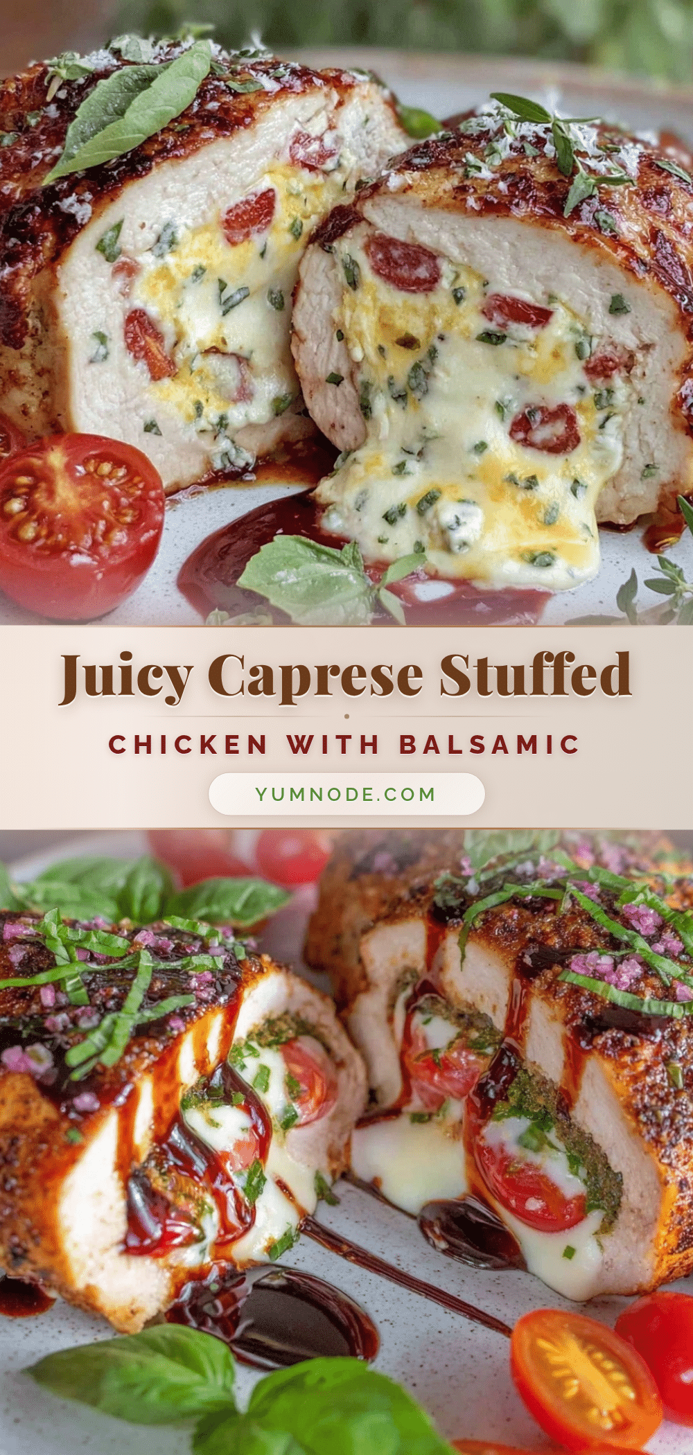 Caprese stuffed chicken breast recipe