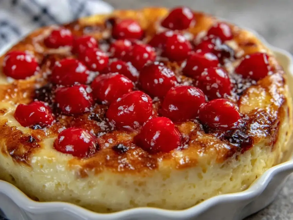cherry vanilla bean clafoutis - featured image