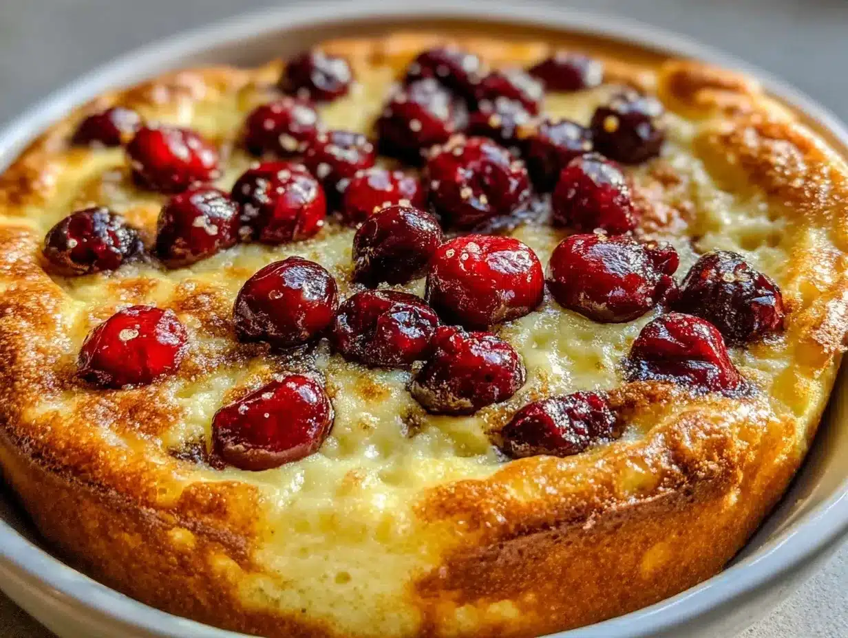 cherry vanilla bean clafoutis preparation steps
