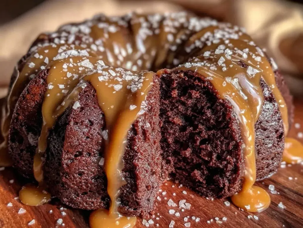 chocolate bourbon bundt cake - featured image