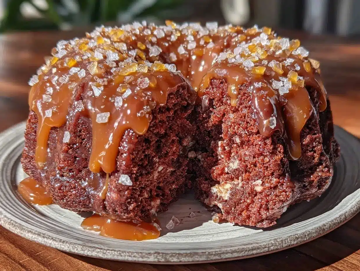 chocolate bourbon bundt cake preparation steps