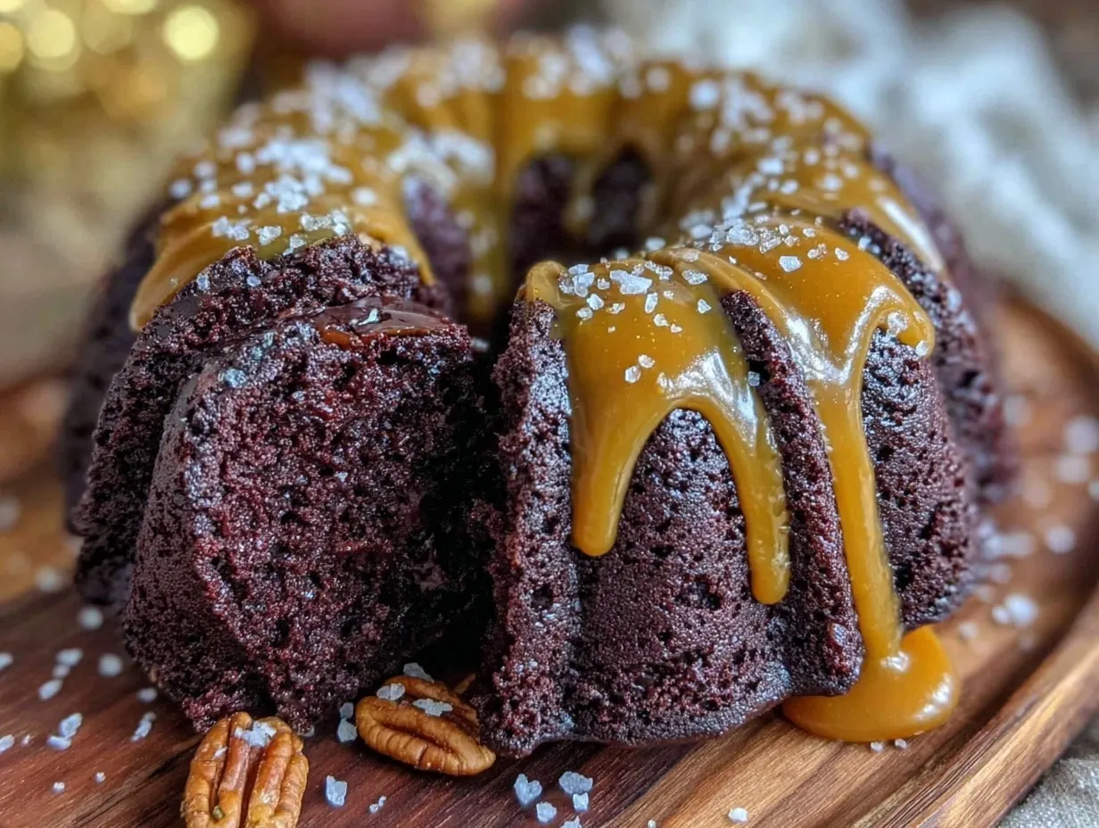 chocolate bourbon bundt cake preparation steps