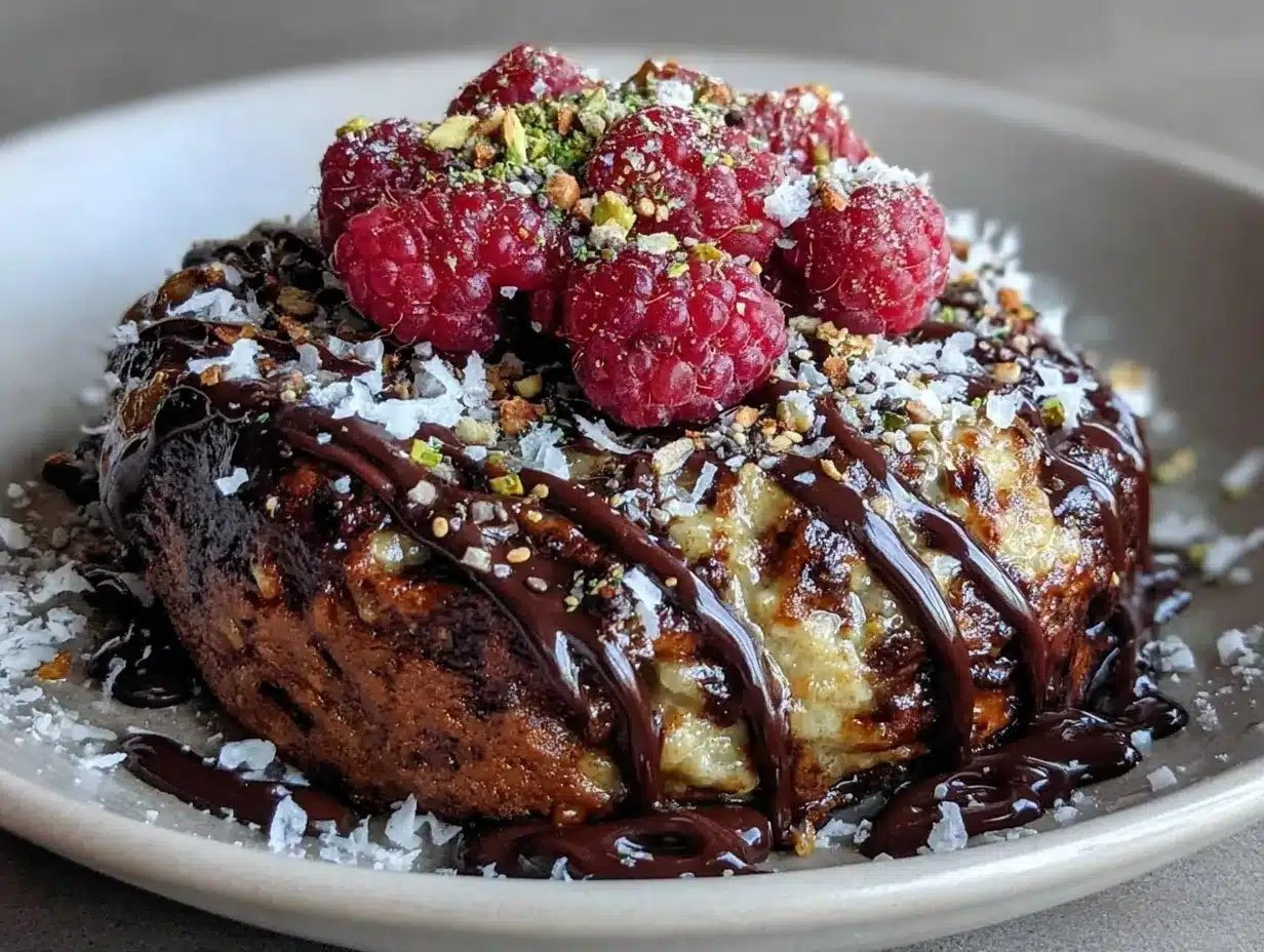 chocolate protein oatmeal bowl preparation steps