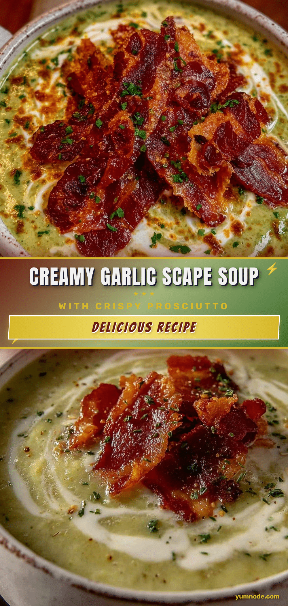 creamy garlic scape soup recipe