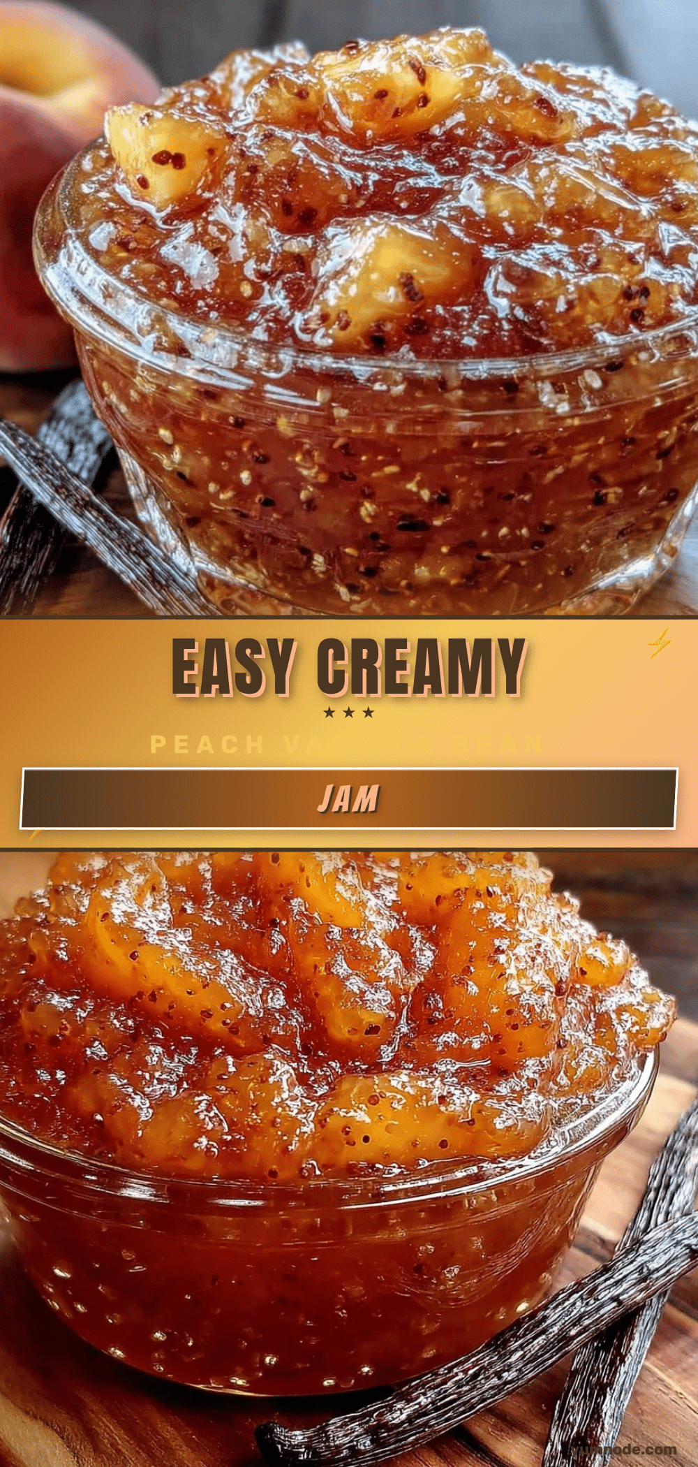 creamy peach vanilla bean jam recipe