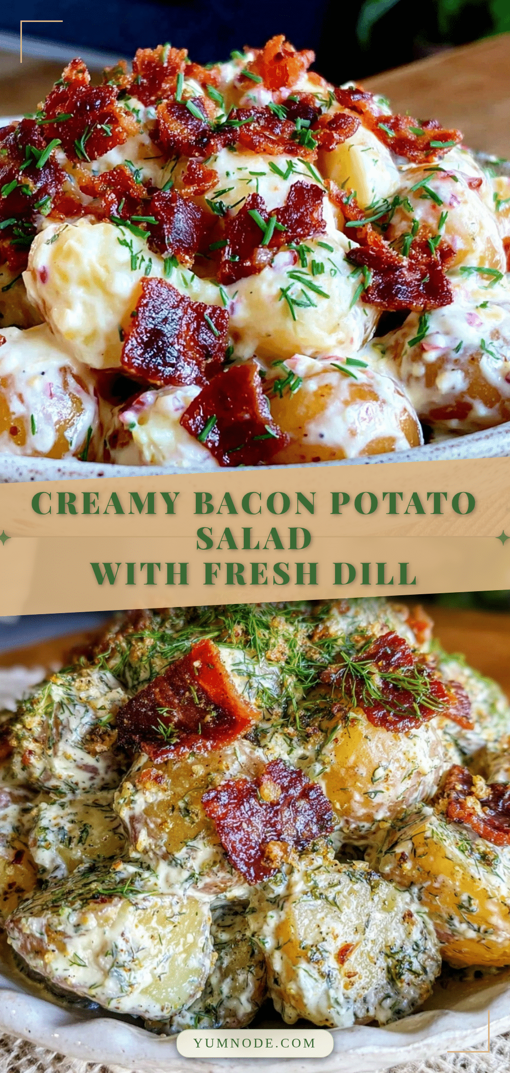 creamy potato salad with bacon and fresh dill recipe
