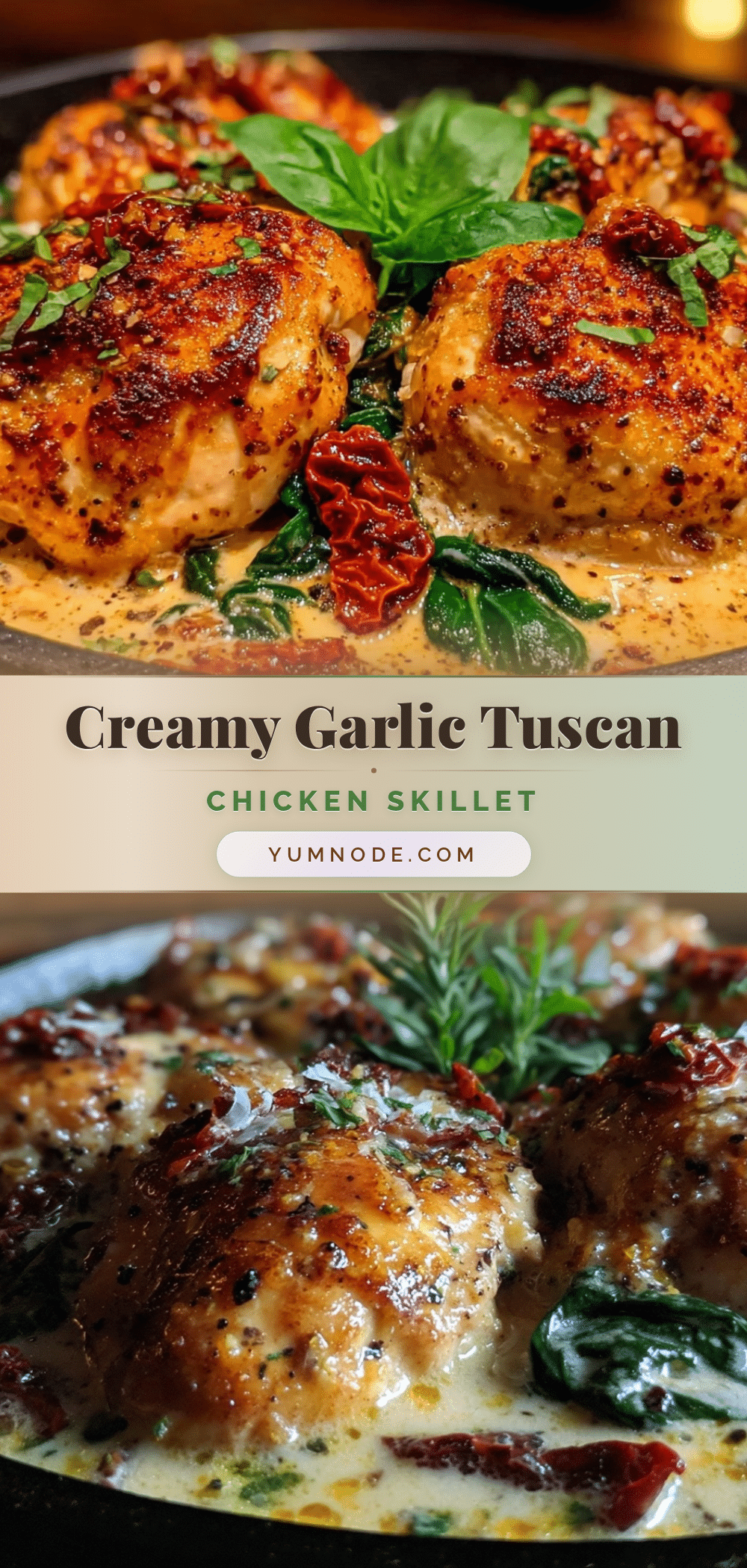 creamy tuscan chicken skillet recipe