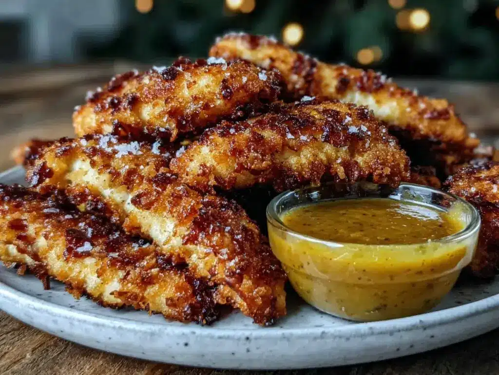 crispy air fryer chicken tenders - featured image