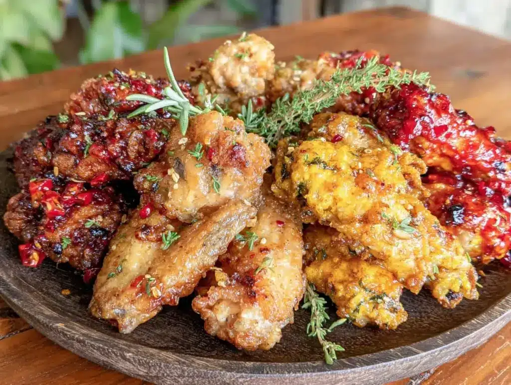 crispy air fryer chicken wings - featured image