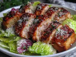 crispy chicken caesar salad - featured image